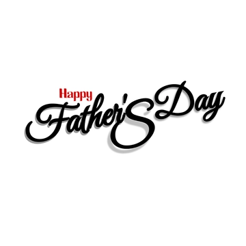 Free Happy Father's Day Calligraphy Clipart to Edit Online