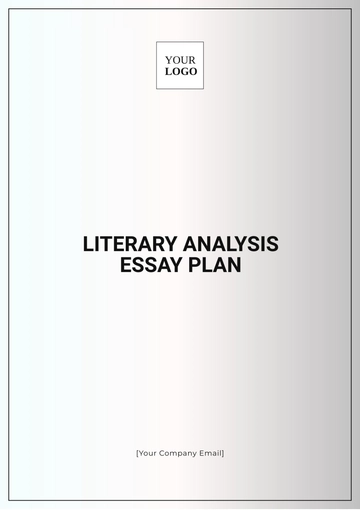 Free Literary Analysis Essay Plan Template to Edit Online
