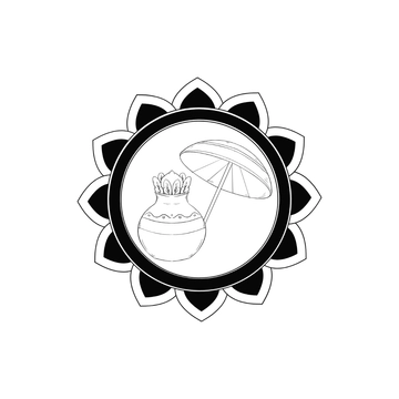 Free Onam Black and White Clipart Template to Edit Online
