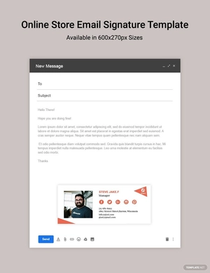 Online Store Email Signature Template