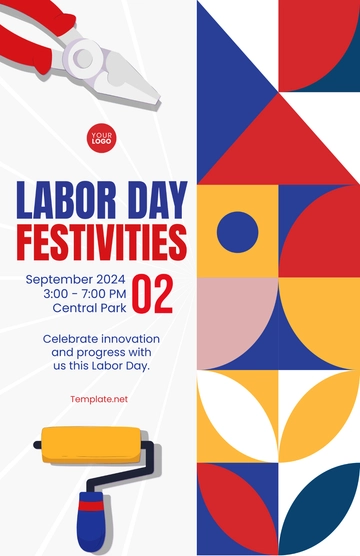 Free Labor Day Modern Poster Template to Edit Online