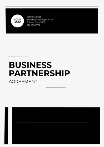 Free Business Partnership Agreement Layout Template to Edit Online