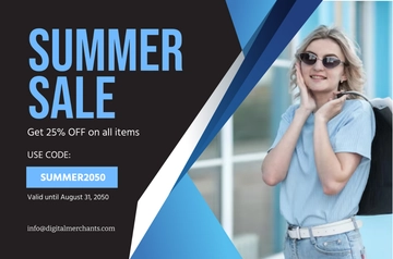 Free Basic Digital Discount Banner Template to Edit Online