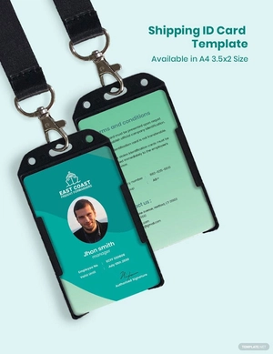 Shipping ID Card Template