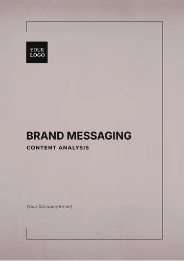 Free Brand Messaging Content Analysis Template to Edit Online