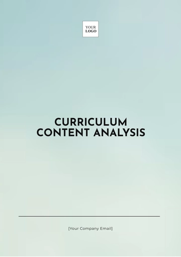 Free Curriculum Content Analysis Template to Edit Online