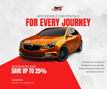 Free Car Rental Ad Banner Template to Edit Online