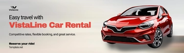 Free Car Rental Digital Billboard Template to Edit Online