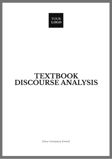 Free Textbook Discourse Analysis Template to Edit Online