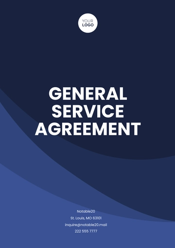 Free General Service Agreement Template to Edit Online