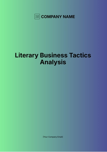 Free Literary Business Tactics Analysis Template to Edit Online