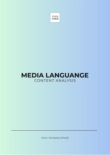 Free Media Language Content Analysis Template to Edit Online