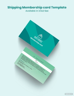 Shipping Membership Card Template