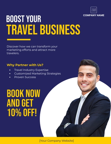 Free Marketing Travel Flyer Template to Edit Online