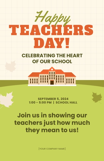 Free Teachers Day Celebration in School Template to Edit Online