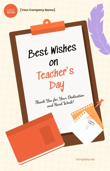 Free Teacher's Day Wishes Poster Template to Edit Online