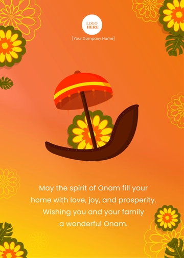 Free Onam Family Wishes Template to Edit Online