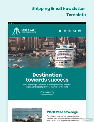 Shipping Email Newsletter Template