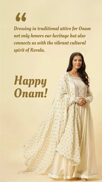 Free Onam Attire Quote Template to Edit Online