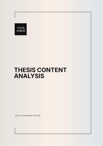 Free Thesis Content Analysis Template to Edit Online