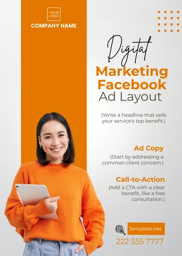 Free Digital Marketing Facebook Ad Layout Template to Edit Online Free Digital Marketing Facebook Ad Layout Template to Edit Online