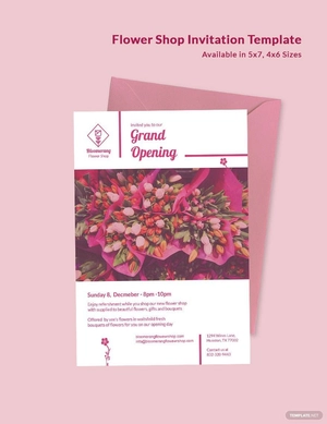 Flower Shop Invitation Template