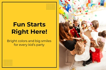 Free Kids Party Banner Layout Template to Edit Online