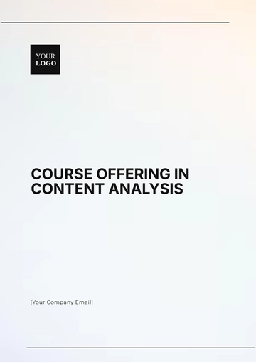 Free Course Offering in Content Analysis Template to Edit Online