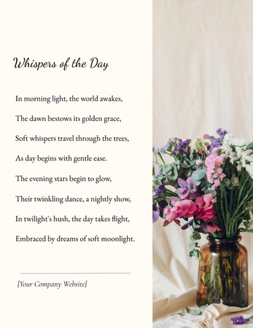 Free Elegant Photo Poem Template to Edit Online