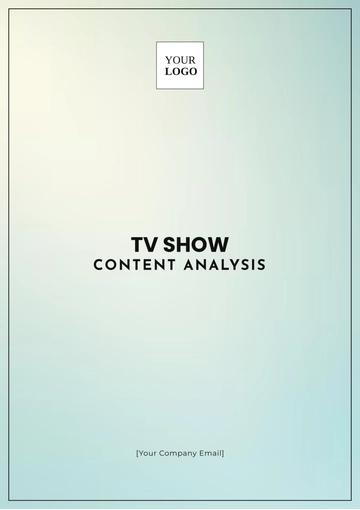 Free TV Show Content Analysis Template to Edit Online