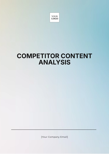 Free Competitor Content Analysis Template to Edit Online