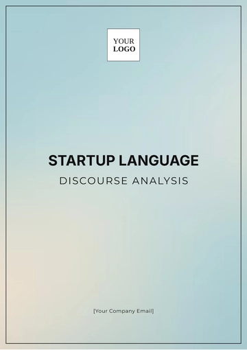 Free Startup Language Discourse Analysis Template to Edit Online