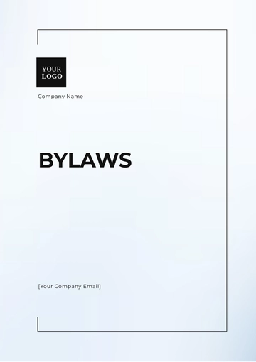 Free Bylaws Template to Edit Online