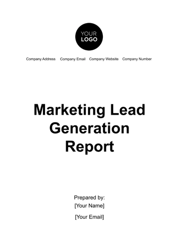 Free Marketing Lead Generation Report Template to Edit Online
