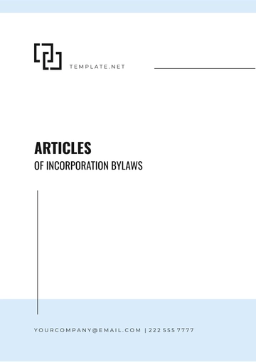 Free Articles of Incorporation Bylaws Template to Edit Online