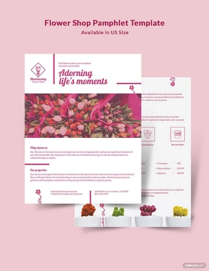 Flower Shop Pamphlet Template