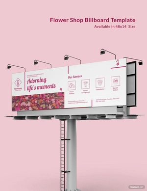 Flower Shop Bill Board Template