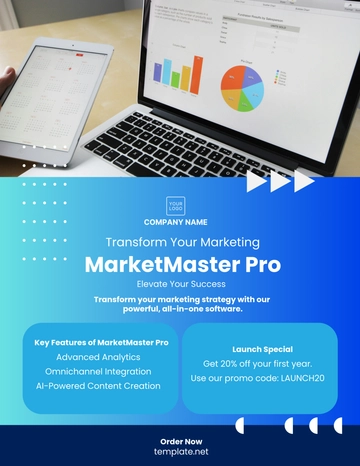 Free Marketing Product Launch Flyer Template to Edit Online