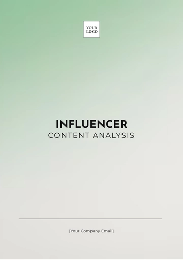 Free Influencer Content Analysis Template to Edit Online