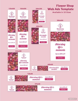 Flower Shop Web Ads Template