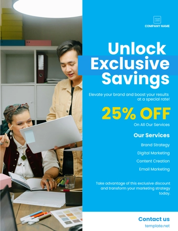 Free Marketing Discount Flyer Template to Edit Online