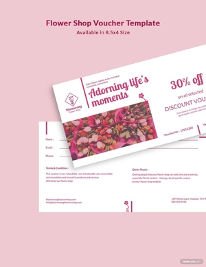 Flower Shop Voucher Template