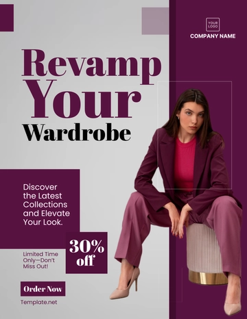 Free Sales Fashion Flyer Template to Edit Online