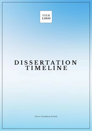 Free Dissertation Timeline Template to Edit Online