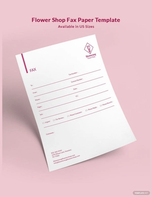 Flower Shop Fax Paper Template