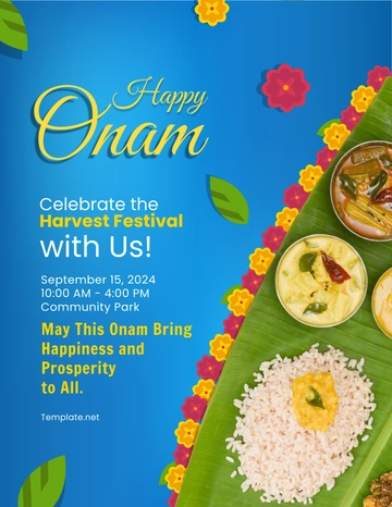 Free Happy Onam Flyer Template to Edit Online