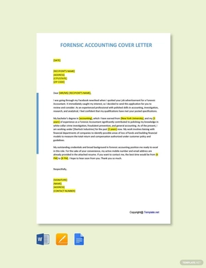 Forensic Accounting Cover Letter