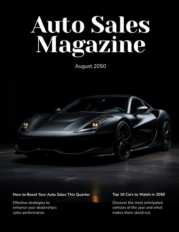 Free Auto Sales Magazine Design Template to Edit Online