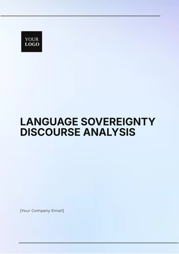 Free Language Sovereignty Discourse Analysis Template to Edit Online