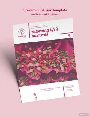 Flower Shop Promotional Flyer Template